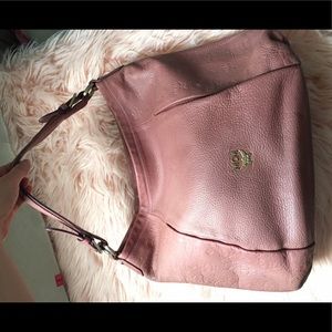 MCM embossed hobo blush pink/ mauve bag